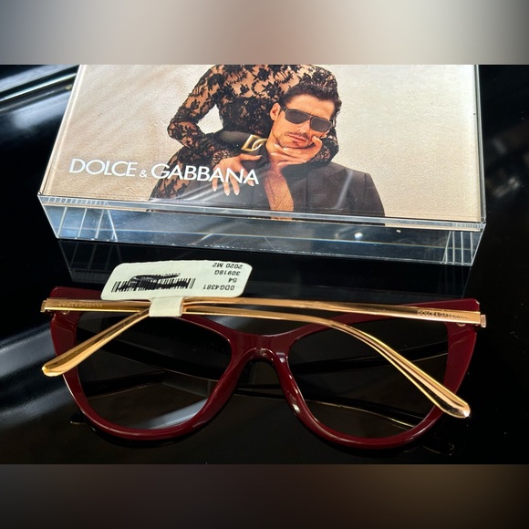 New Dolce and Gabbana DG4381 3091/8G Shiny Burgundy Rose Gold Sunglasses - Picture 15 of 16